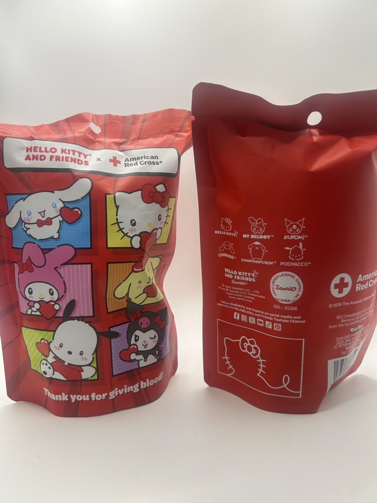 Hello Kitty American Red Cross Plush Mascot Clip & Surprise Sticker Pack SEALED Hello Kitty American Red Cross Plush Mascot Clip & Surprise Sticker Pack SEALED