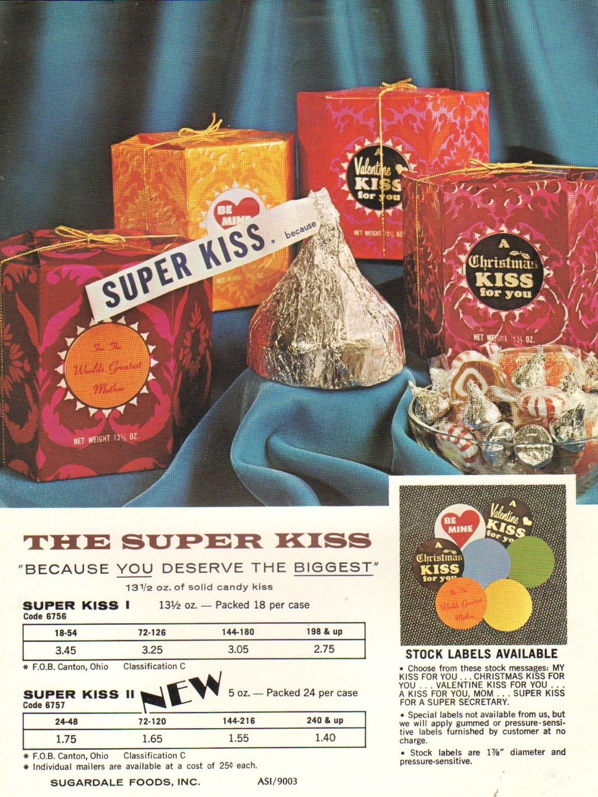VINTAGE AD SHEET #2113 - SUGARDALE SUPER KISS VINTAGE AD SHEET #2113 - SUGARDALE SUPER KISS