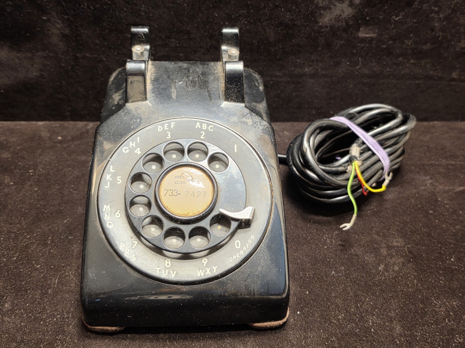 vintage Western Electric Model 500 black rotary dial desk telephone As Is Parts