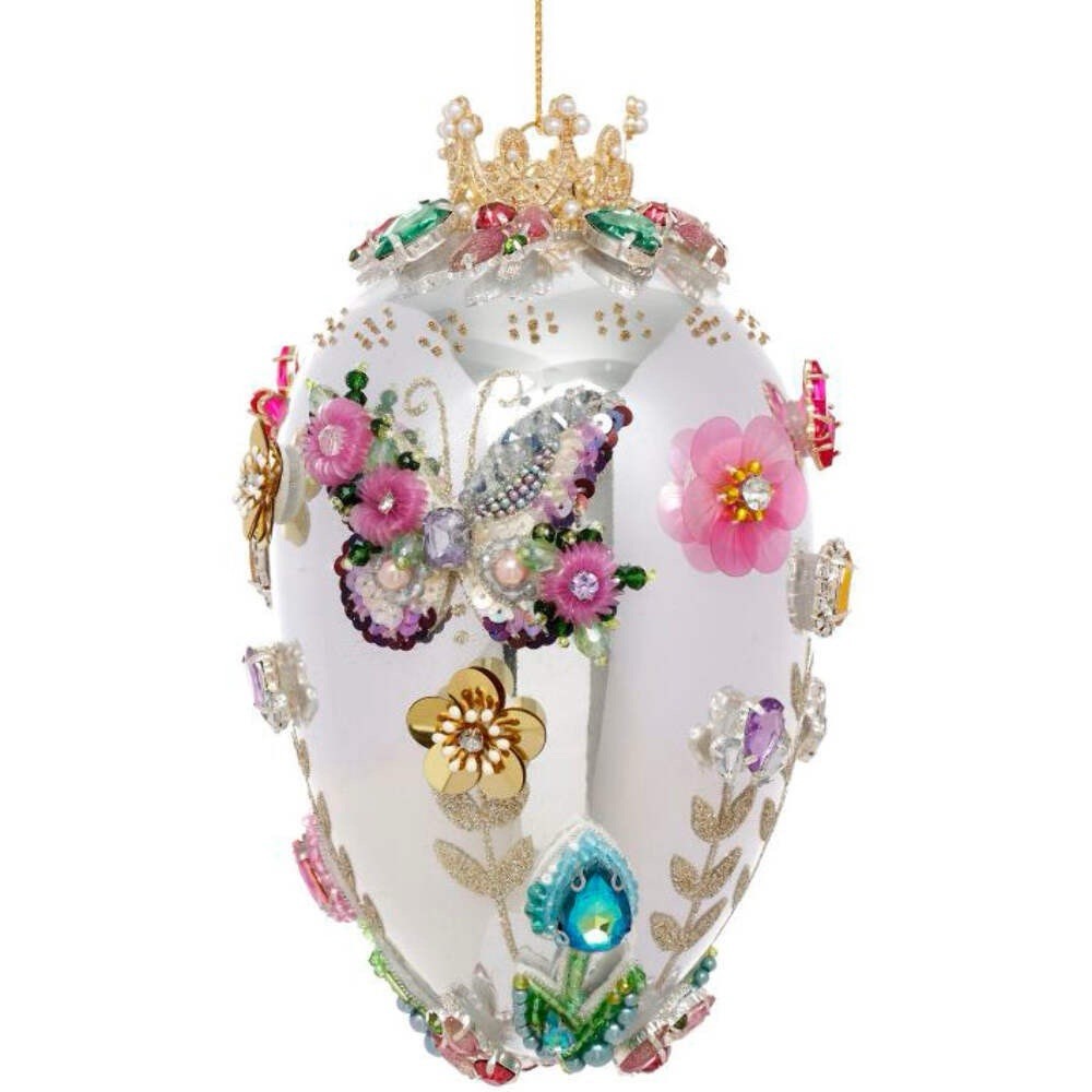 New Mark Roberts Faberge Jewel Egg Ornament, 7 Inches