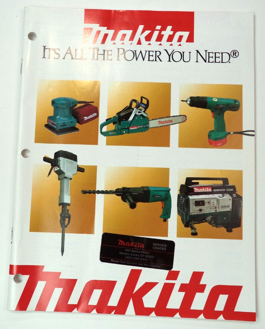 Vintage 1993 Makita Power Tools Catalog Service Center ~120 Pages Japan Vintage 1993 Makita Power Tools Catalog Service Center ~120 Pages Japan