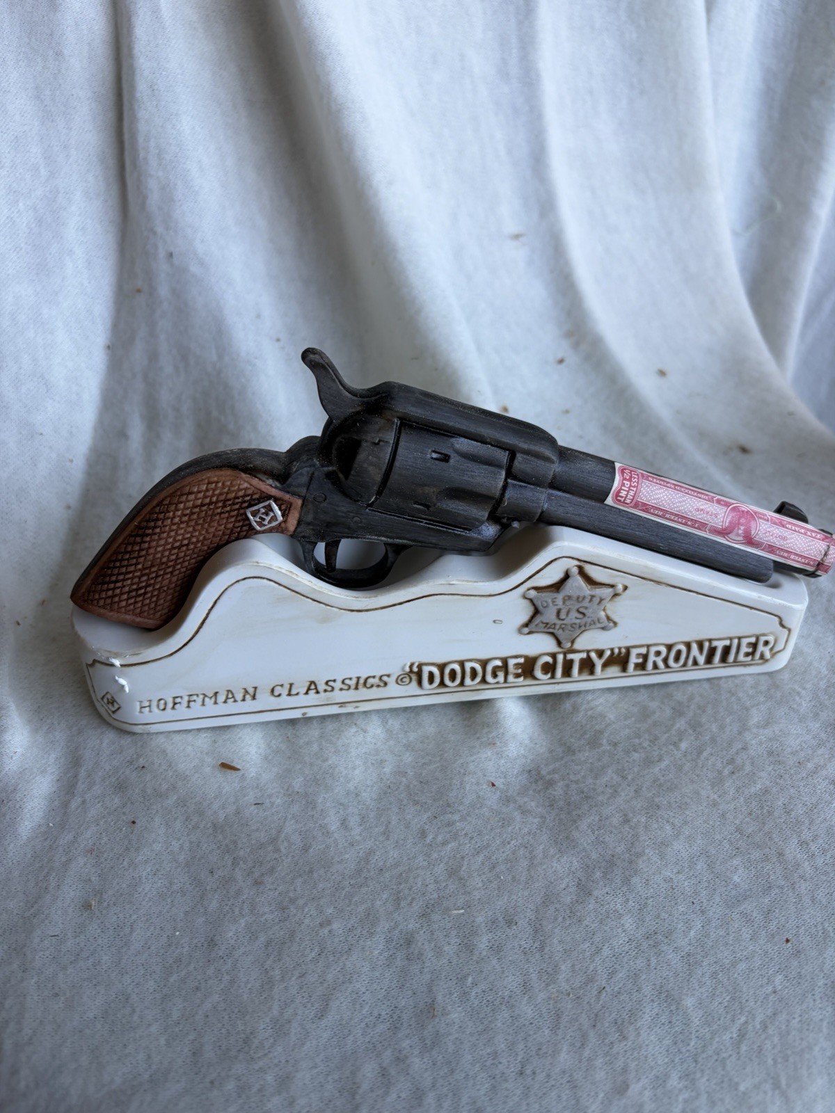 Hoffman Classics Dodge City Frontier  Pistol decanter 1975 Vintage w/ Box