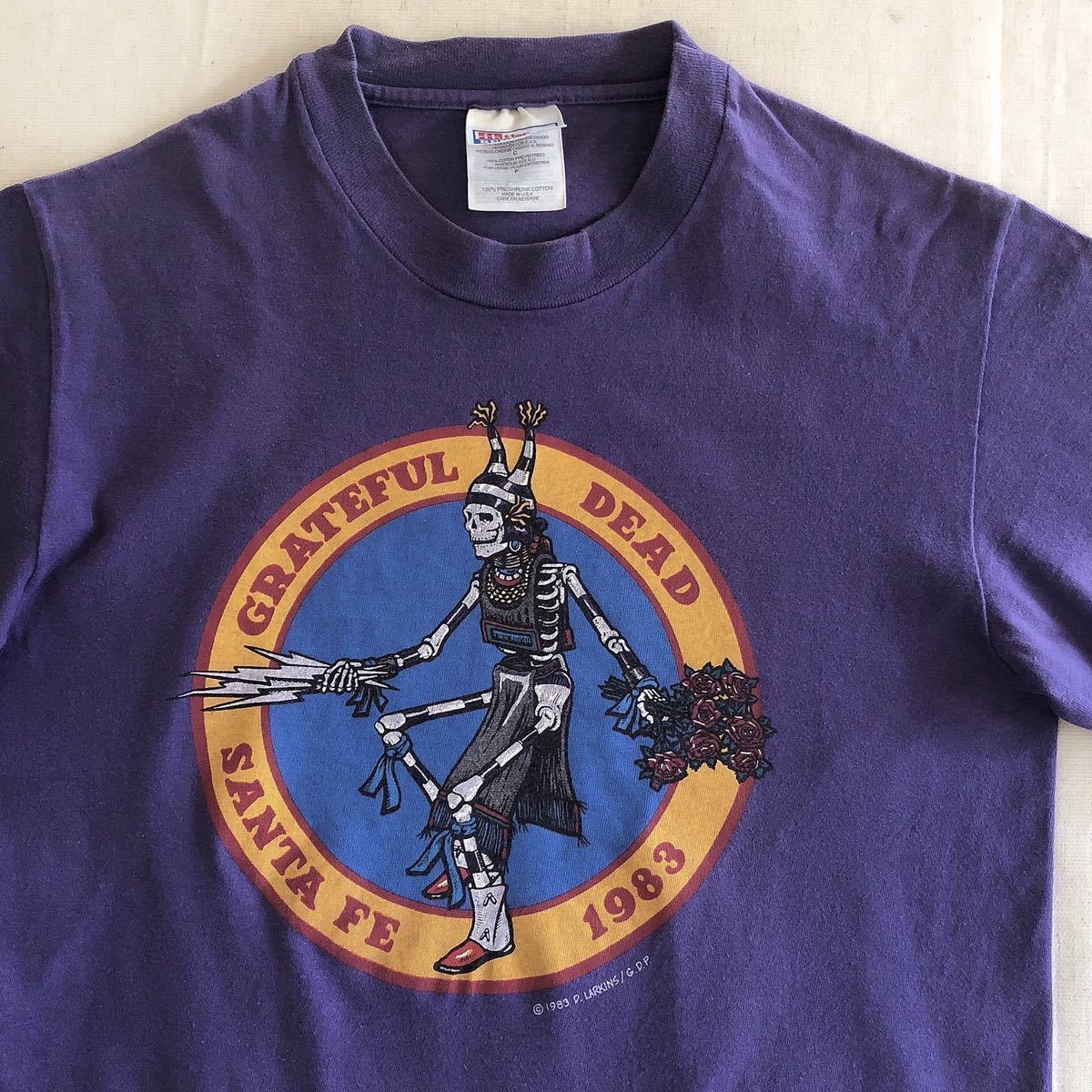 83 Vintage Grateful Dead Logo T-Shirt Short Sleeve Copyright Included