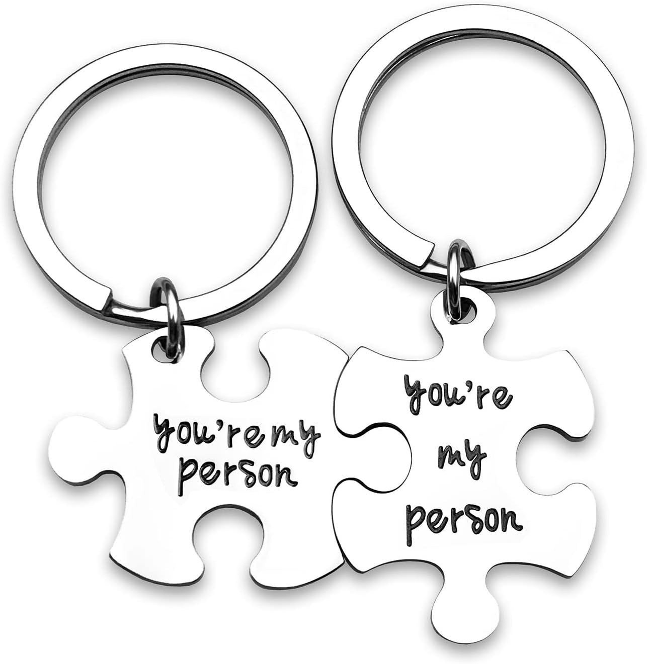 Couple Gifts Keychain My Person Love You Puzzle Piece Heart Keychain |