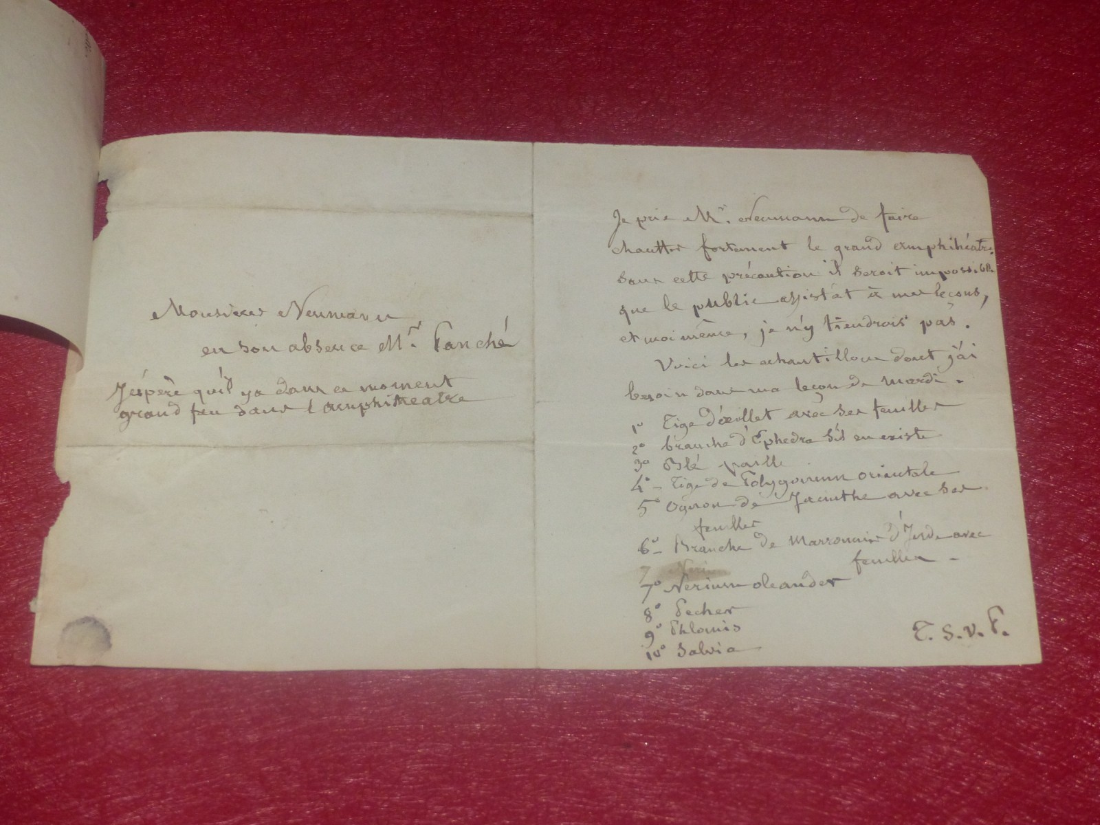 [COLLEC. ADOLPHE THIERS] RARE AUTOGRAPHE SIGNE Ca 1839 CHARLES MIRBEL Botaniste