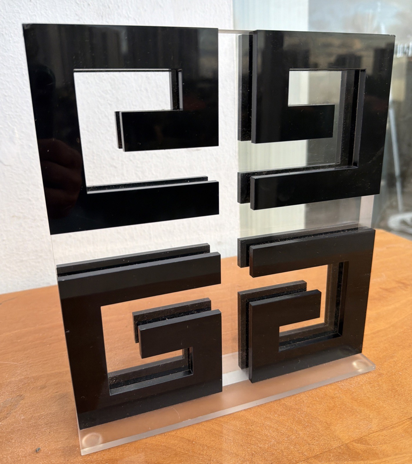 Givenchy Jumbo Large Acrylic Countertop Platform Display G Shelf Store Logo
