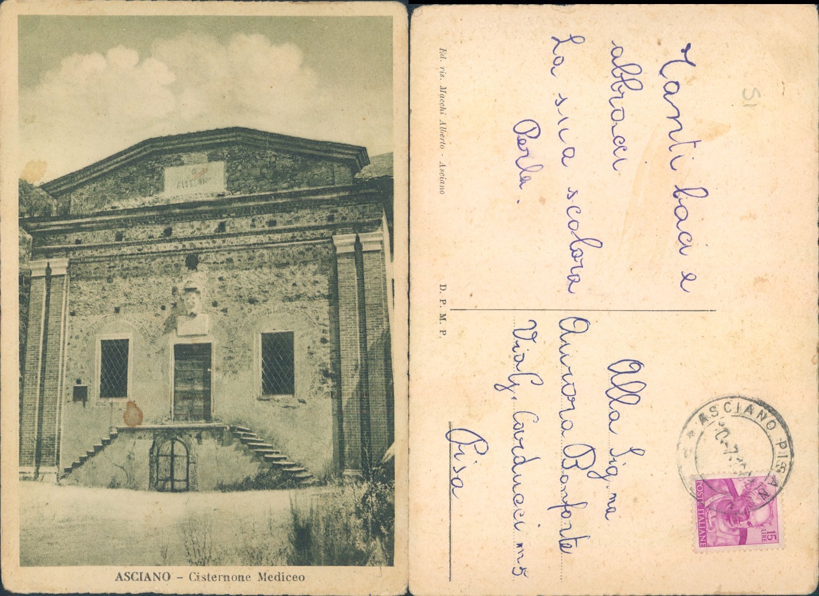 ASCIANO, CISTERNONE MEDICEO-*SIENA (TUSCANY) F.G./VG.N.48112