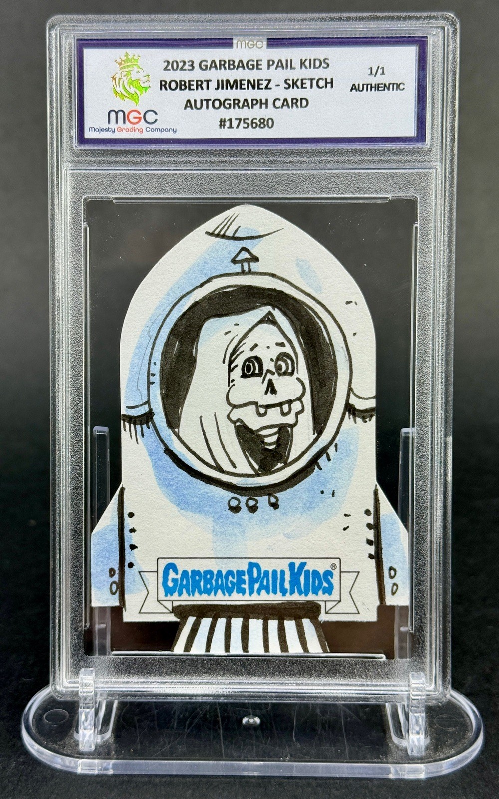 2023 Topps Garbage Pail Kids Rocket 1/1 Sketch Auto Robert Jimenez MGC Authentic