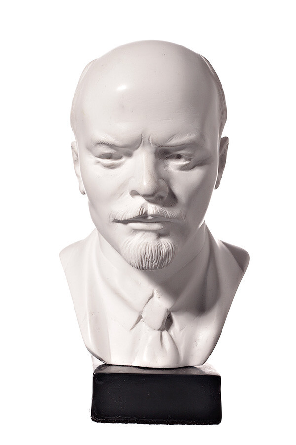Soviet Russian Leader Vladimir Lenin Marble Bust Statue Sculpture 5.2\'\' (13 cm)
