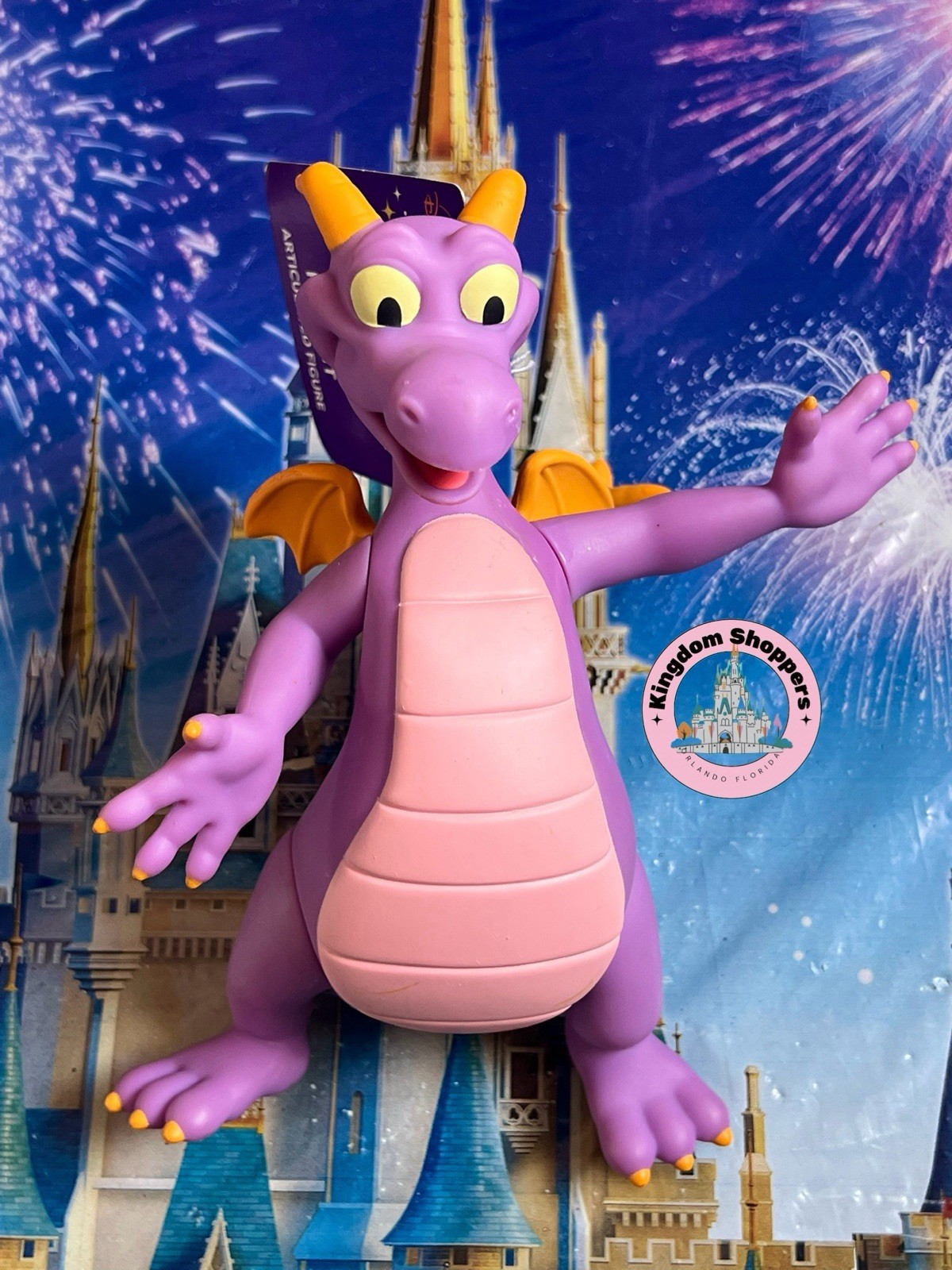 Disney Parks Figment Epcot Center Articulated Plastic Figure 7” New