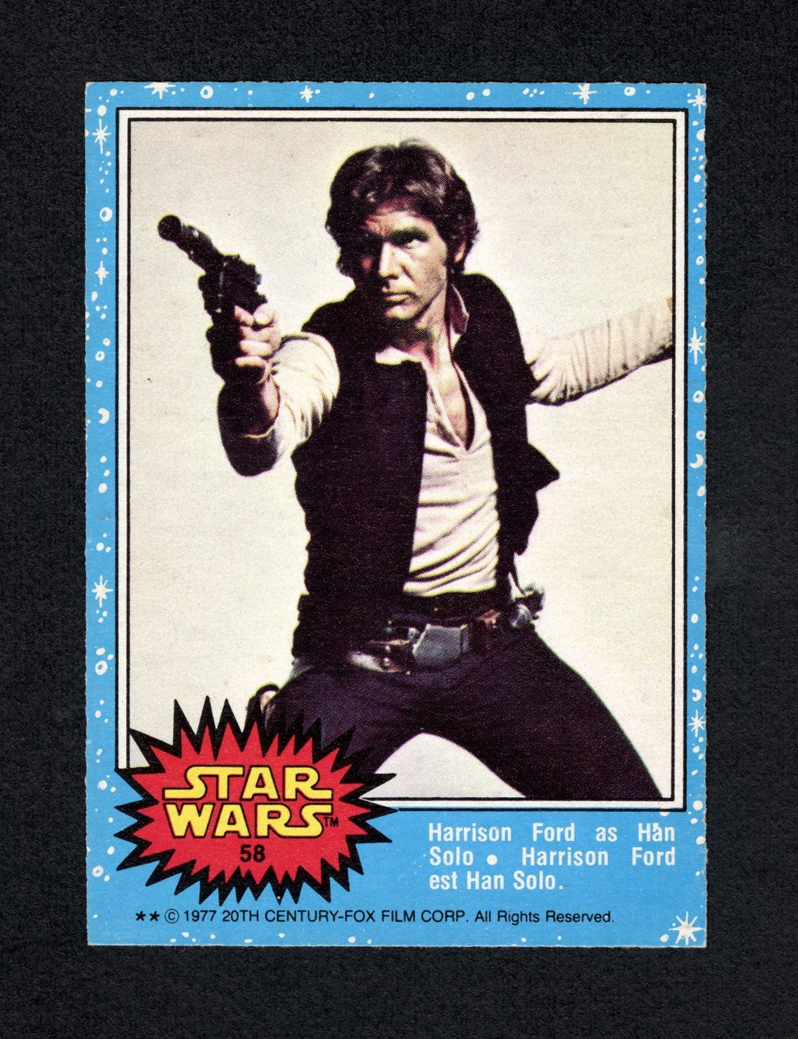 1977 O-Pee-Chee Star Wars #58 Harrison Ford as Han Solo - EX-MT+ Condition