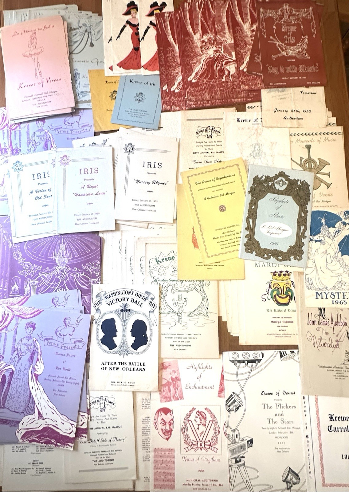 Vintage New Orleans Mardi Gras Ephemera Collection  1940’s - 60’s - 200+ Pieces