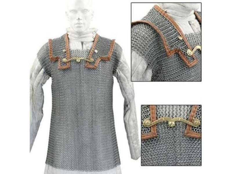 Medieval Warrior Lorica Hamata Roman Knight Medieval Steel Chainmail Armor LARGE