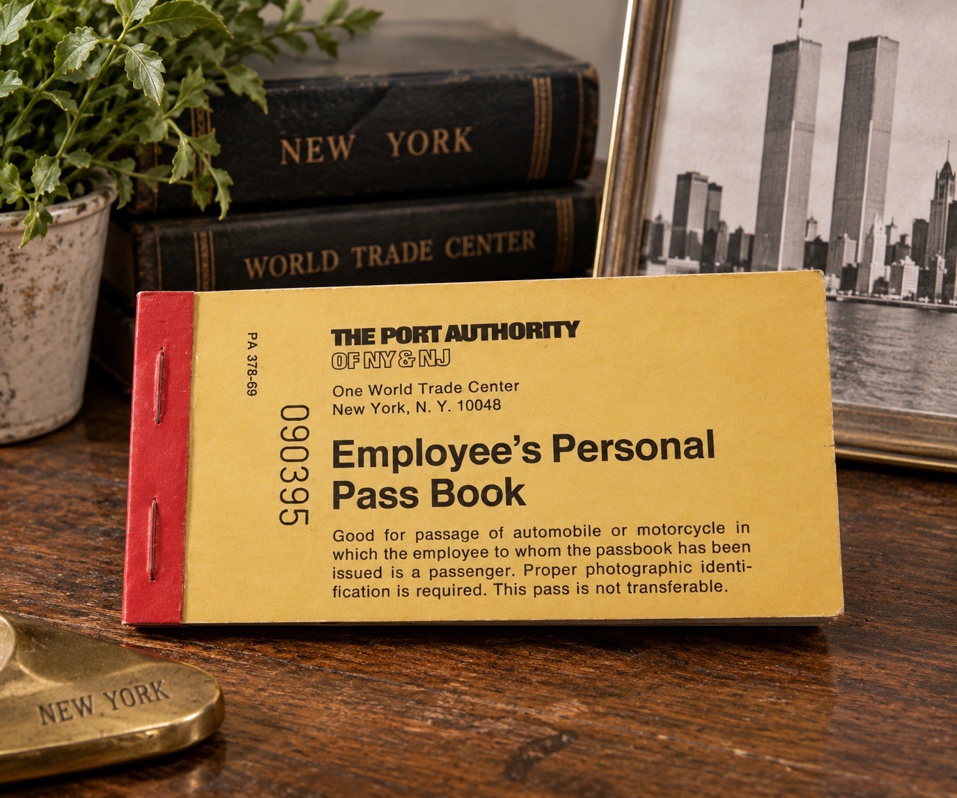 Vintage WTC One World Trade Center Employee Pass Book Port Authority NY NJ