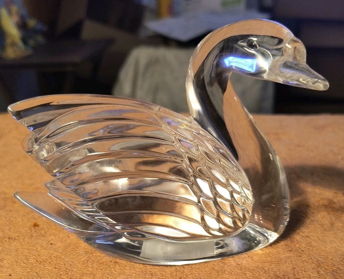 Vintage Waterford Crystal Swan Bird Figurine Made In Ireland No Damage Vintage Waterford Crystal Swan Bird Figurine Made In Ireland No Damage