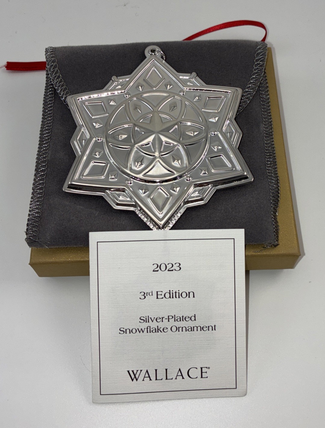 Wallace 2023 Silver Plated Snowflake Ornament 3rd Edition