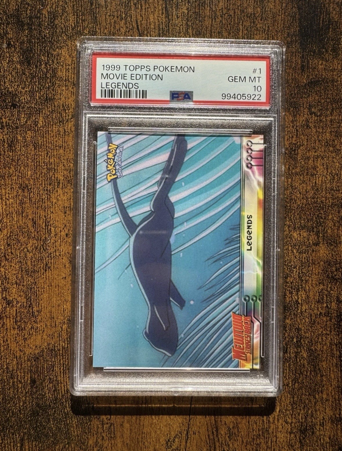 Pokémon 1999 Topps Movie Edition Mew Legends #1 Blue Logo PSA 10 Low Pop