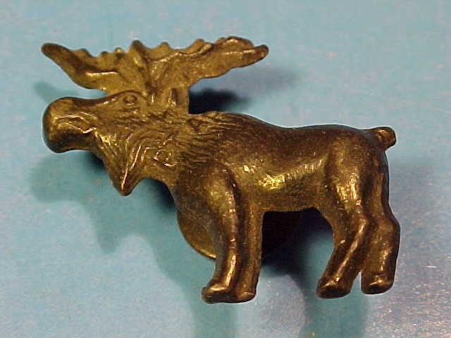 Antique 1912 Theodore Roosevelt Metal Bull Moose Party PTAP Buttonhole Lapel Pin