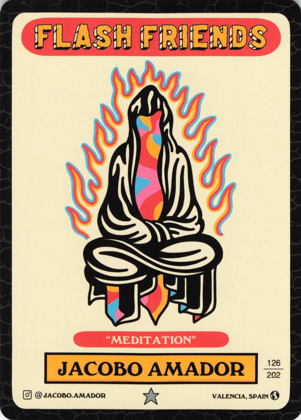 Jacobo Amador Meditation Tattoo Crocodile Jacksons Flash Friends Card Spain