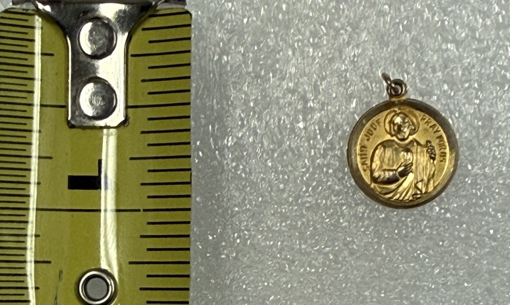CHAPEL St. Jude Medal Charm Religious Pendant 1/20 12K G.F.