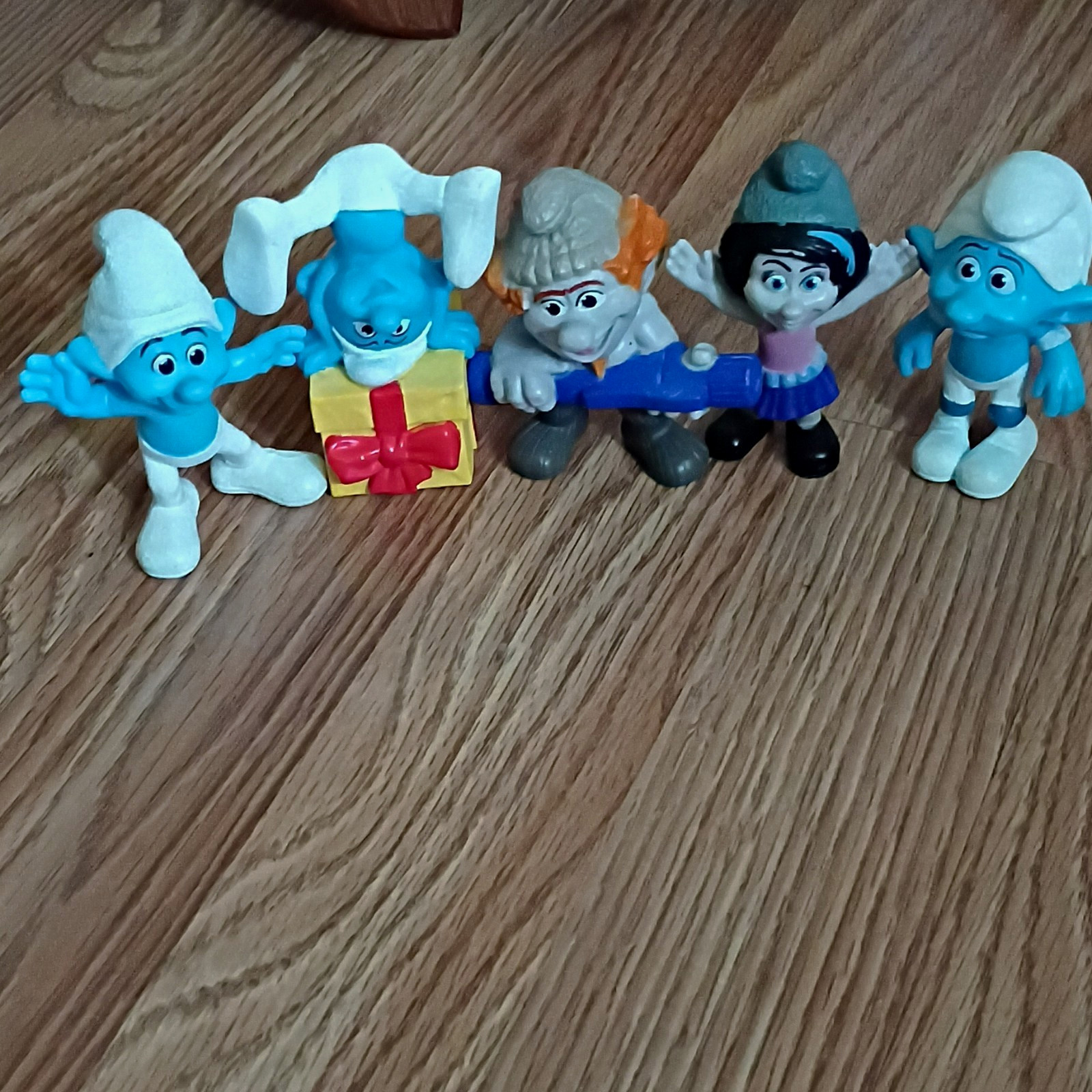 Smurfs The Smurfs Smurf Figure Lot 5pcs Plastic Multicolor Peyo