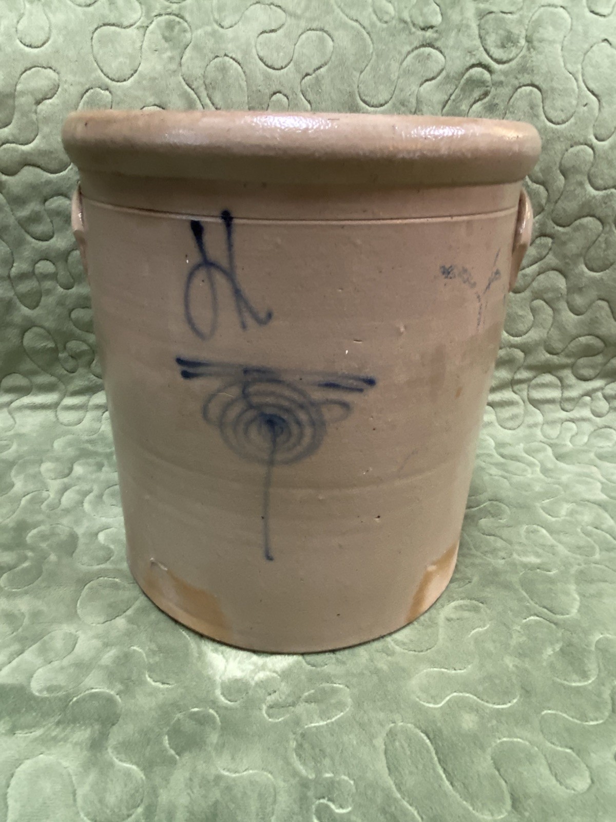 Antique Bee Sting Pottery Stoneware Salt Glaze 4 Gallon Crock w handles Antique Bee Sting Pottery Stoneware Salt Glaze 4 Gallon Crock w handles