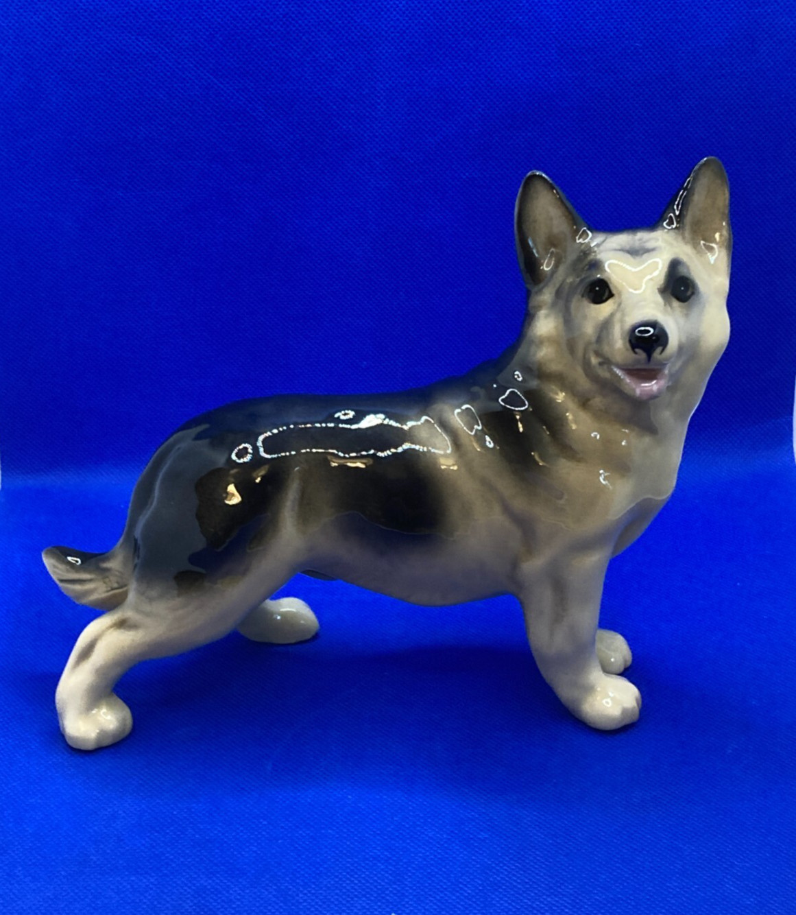 Vintage Coopercraft Bone China Alsation/ German Shepherd Dog Ornament/ Figurine