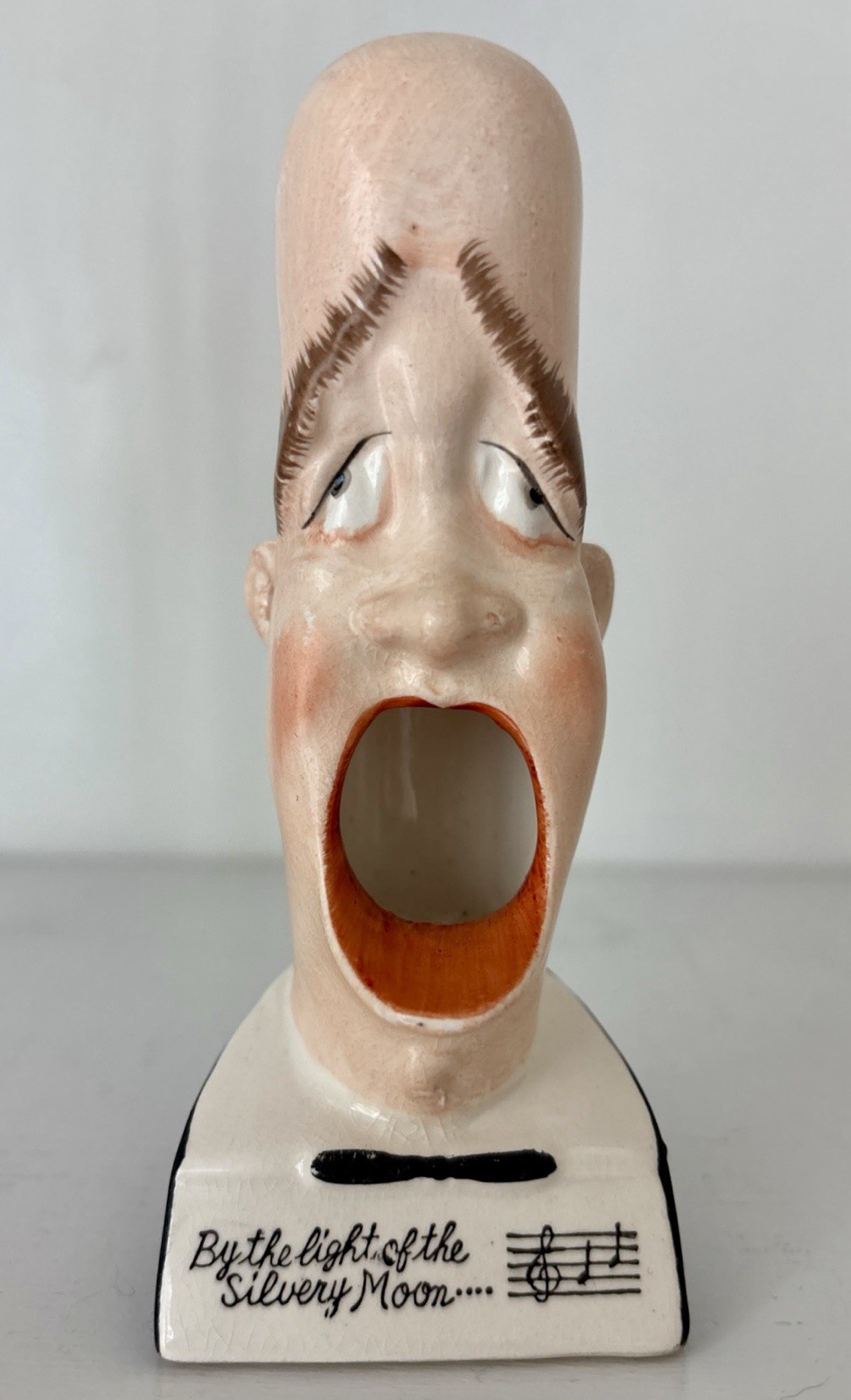 1930s VTG Japan Ceramic Novelty Man Smoking Head Ears Open Mouth Ashtray 1930s VTG Japan Ceramic Novelty Man Smoking Head Ears Open Mouth Ashtray