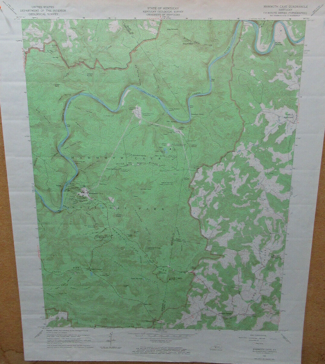 Topographic Map of Mammoth Cave Quadrangle, KY - 1965 - US Geological Survey