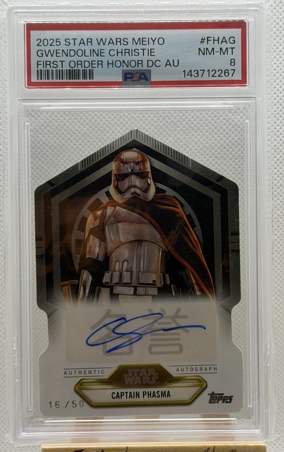 2025 Topps Star Wars Meiyo Captain Plasma Gwendoline Christie /50 Auto PSA 8 2025 Topps Star Wars Meiyo Captain Plasma Gwendoline Christie /50 Auto PSA 8