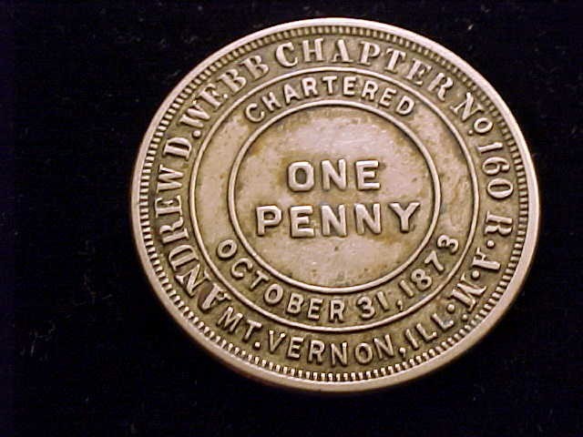 Mount Vernon, Illinois Masonic Penny Mount Vernon, Illinois Masonic Penny