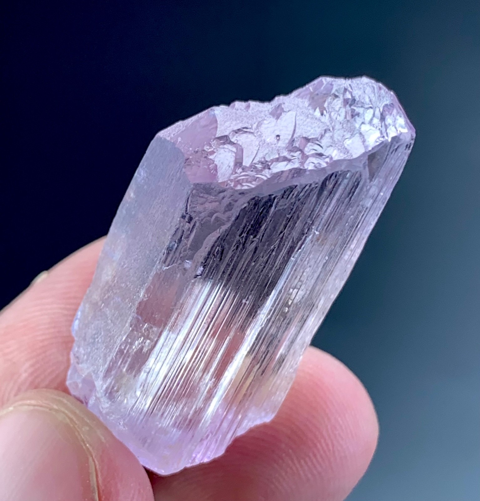 69 Carat Natural Purple Etched kunzite Crystal Specimen From Afghanistan