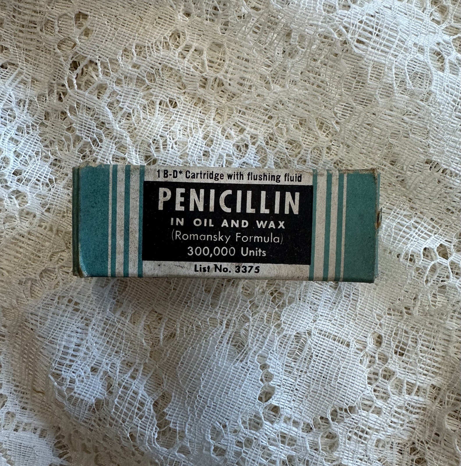 Vintage 1948 Abbott Labs Penicillin Romansky Formula Medical Box EMPTY