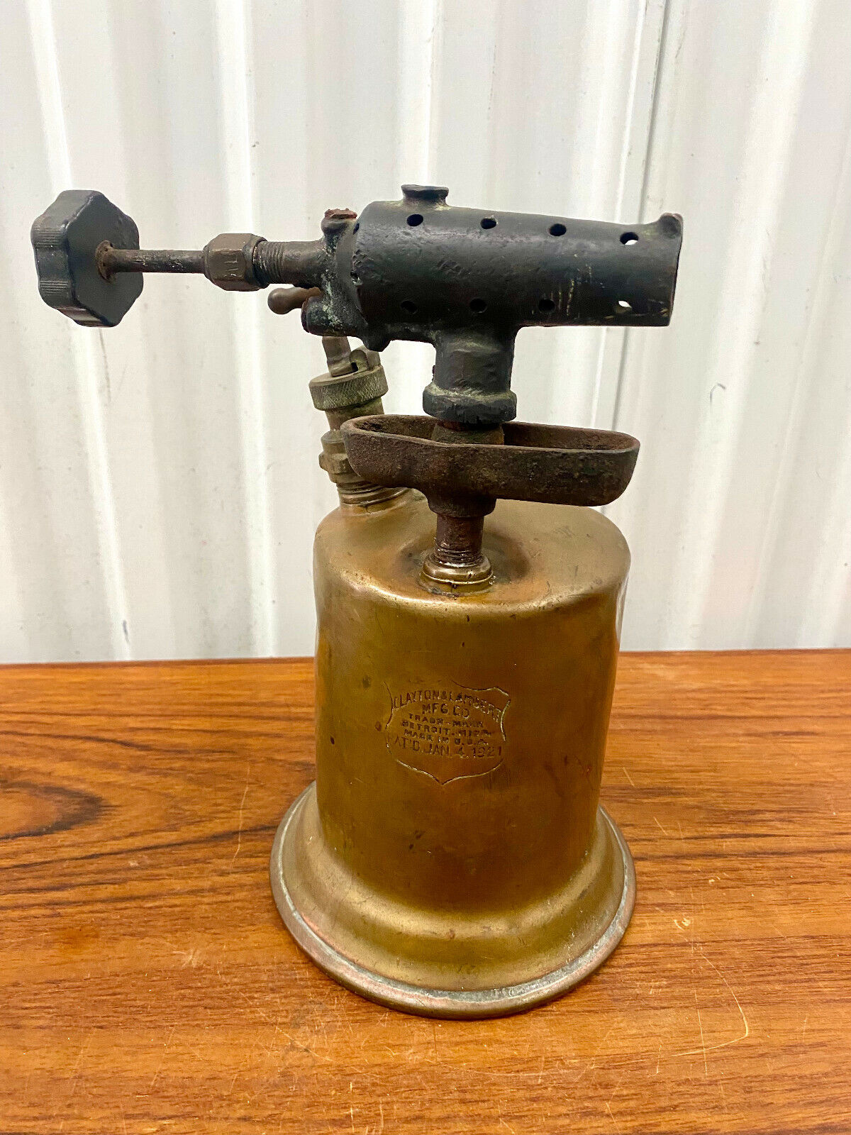 Vintage Clayton and Lambert Co. Gasoline Blowtorch 1920’s Steampunk