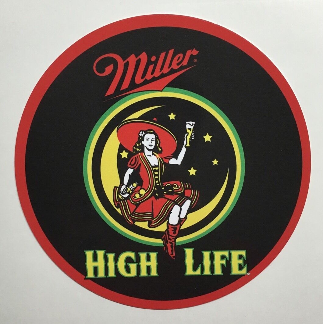 Miller High Life 1954 Girl In The Moon Metal Sign