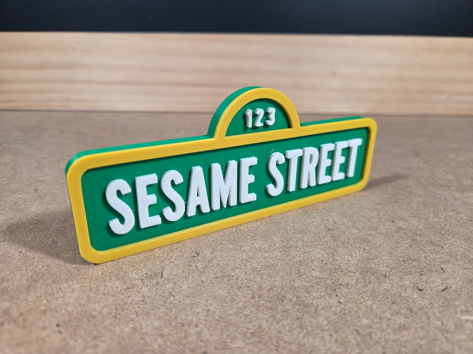 Sesame Street Style Freestanding Sign - 3D Print Desk Accessory Party Decoration Sesame Street Style Freestanding Sign - 3D Print Desk Accessory Party Decoration