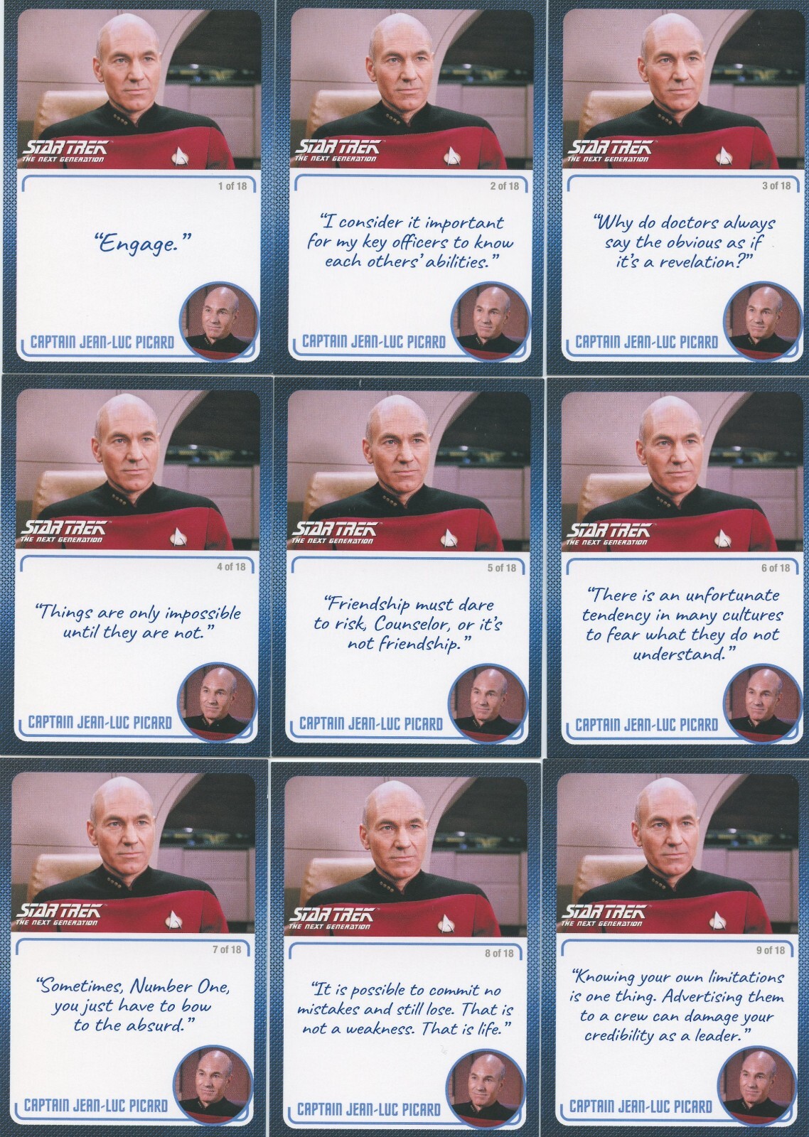 Star Trek The Next Generation A&I Captain Jean-Luc Picard with ALL Variations 