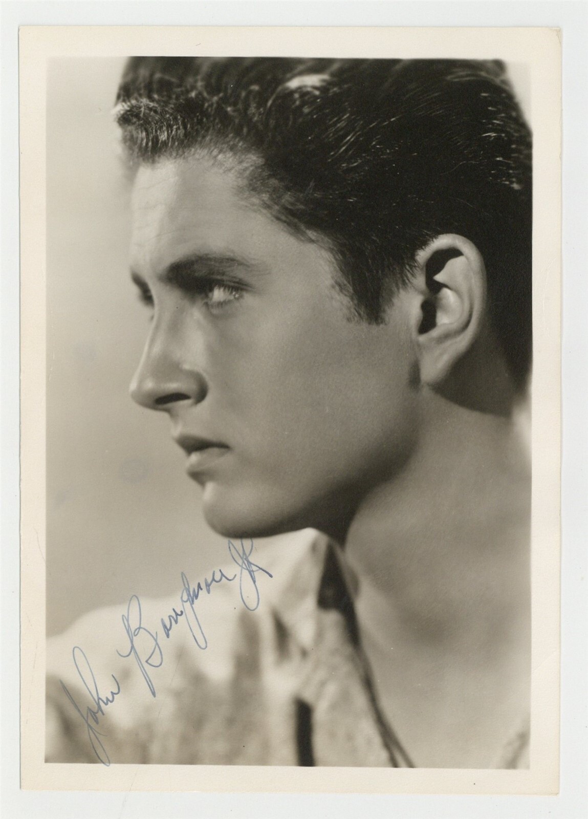 John Barrymore Jr. 1950 Signed 5x7 American Actor Stage Photo Portrait J14306 John Barrymore Jr. 1950 Signed 5x7 American Actor Stage Photo Portrait J14306