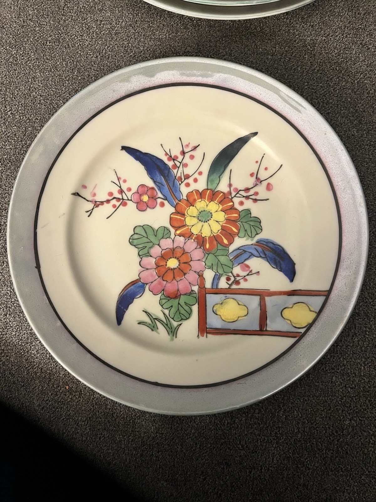 Set of 6 Vintage 1930s Japanese Lusterware Hand Painted Dessert Plates 7.25” Set of 6 Vintage 1930s Japanese Lusterware Hand Painted Dessert Plates 7.25”