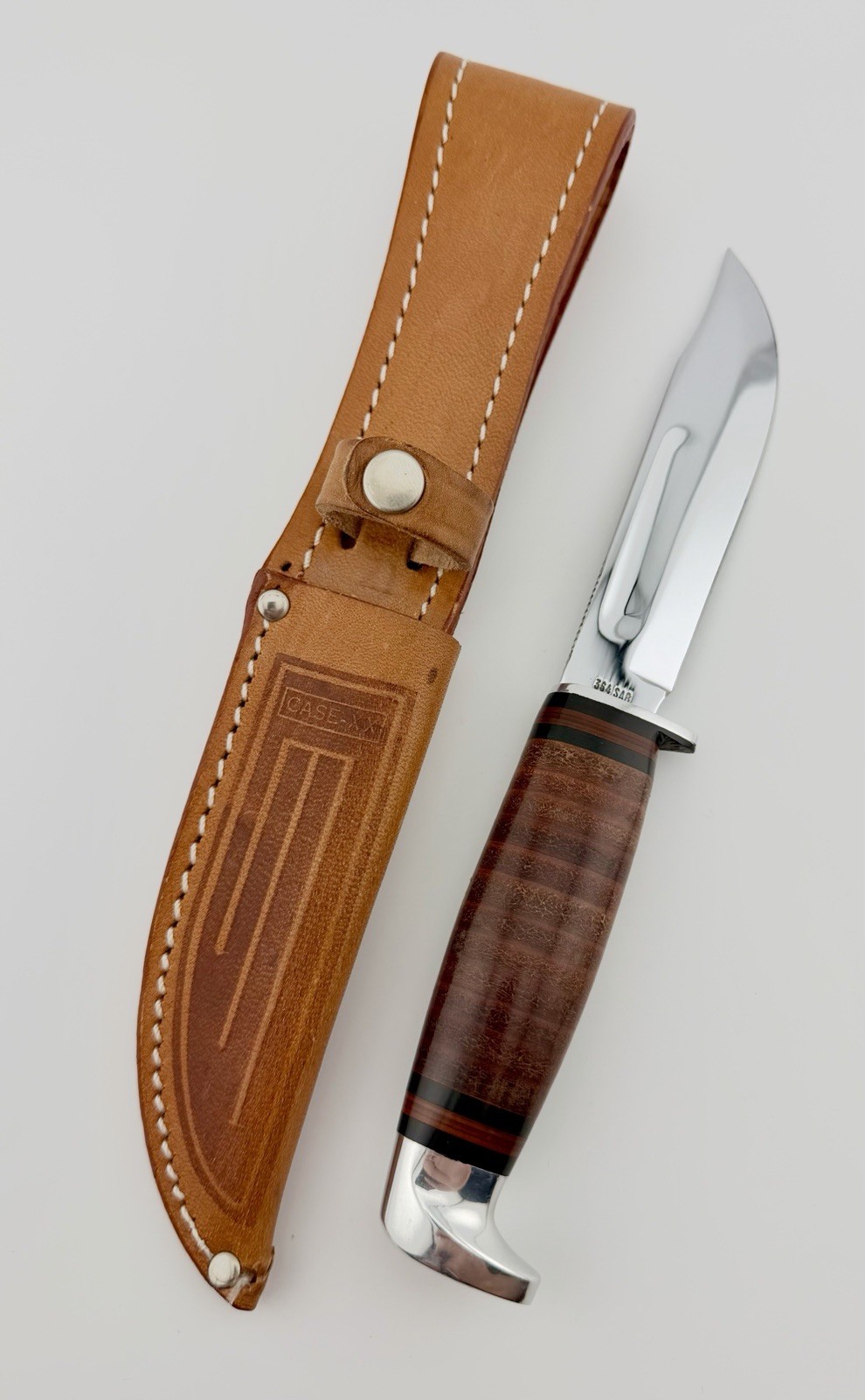 RARE 1965-1979 CASE XX USA 364 SAB VINTAGE HUNTING SKINNING BOWIE KNIFE & SHEATH