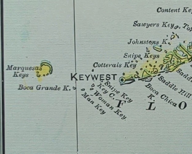 Vintage 1906 FLORIDA Map 14