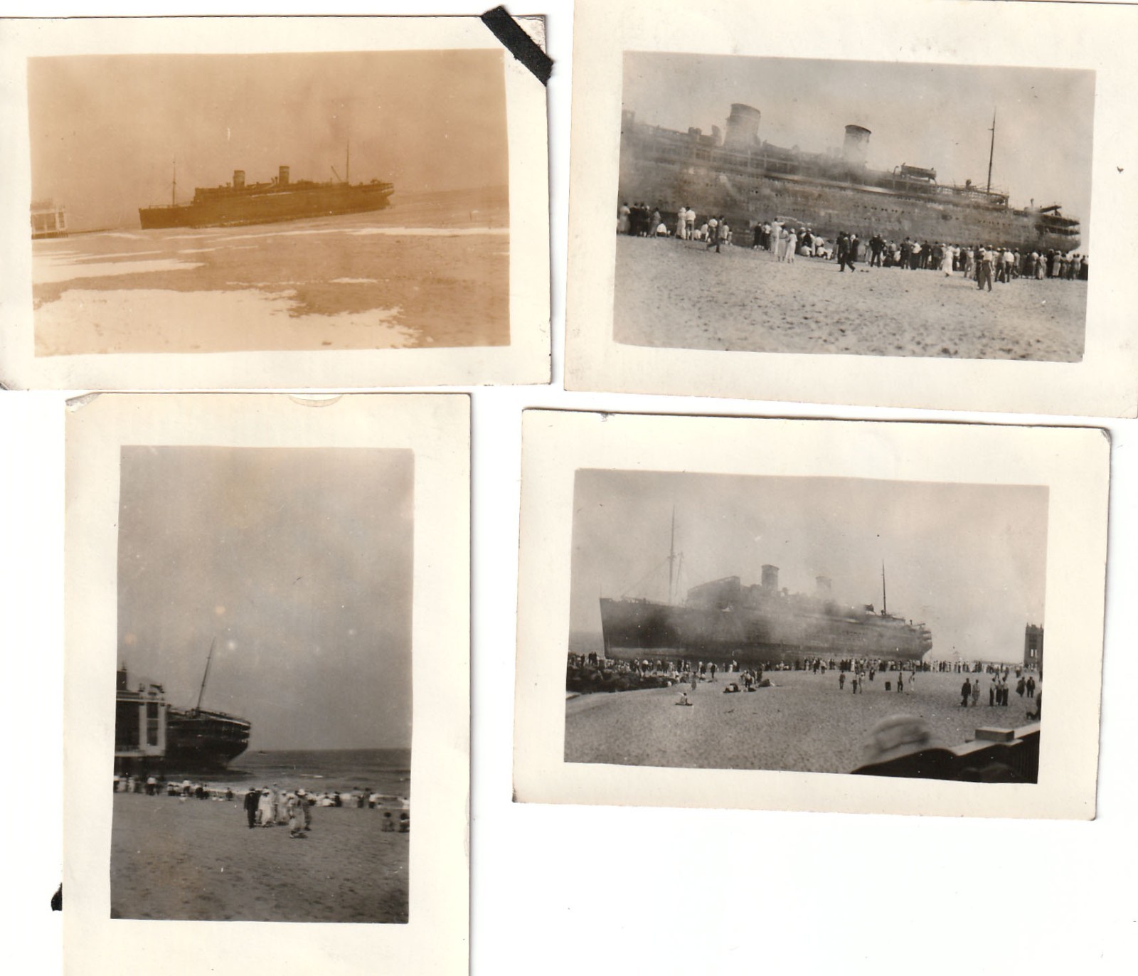 Vintage Photo LOT 1934 SS Morro Castle Burned Luxury Cruise Liner Asbury Park NJ