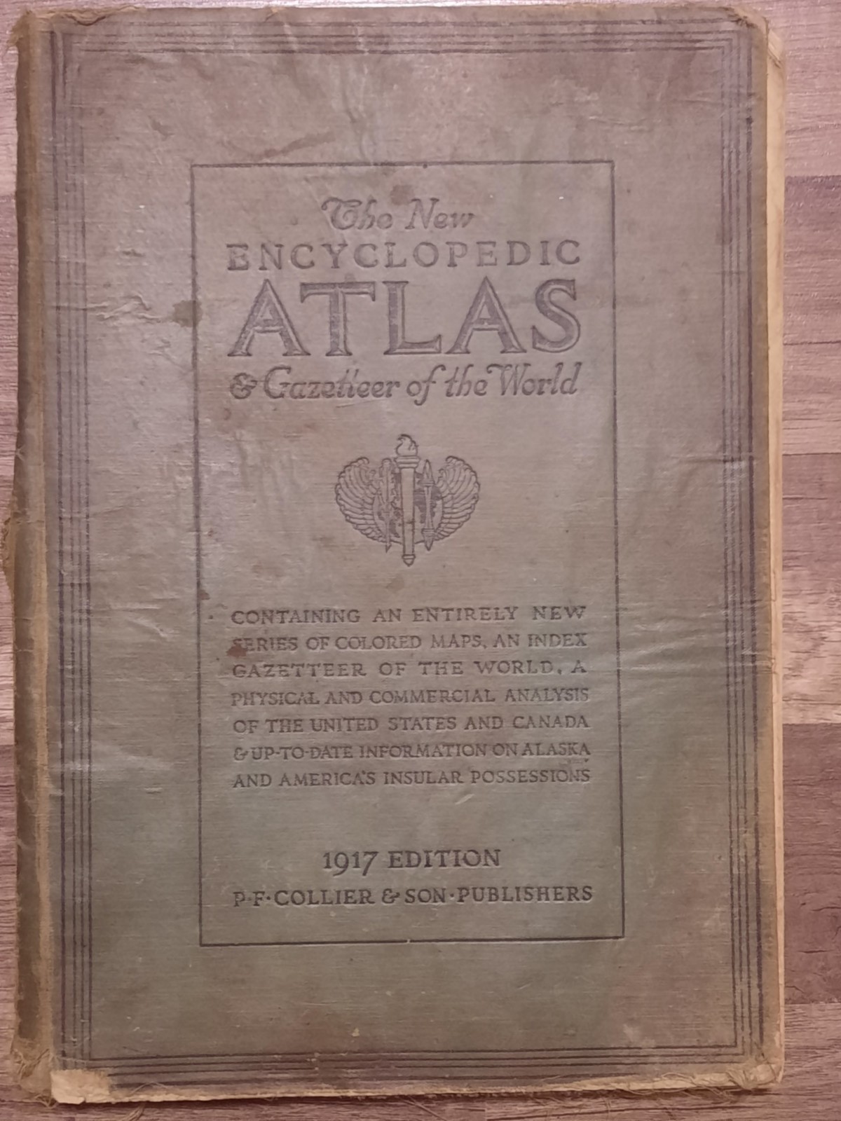 Antique 1917 The New Encyclopedic Atlas & Gazetteer of The World Map Book Antique 1917 The New Encyclopedic Atlas & Gazetteer of The World Map Book