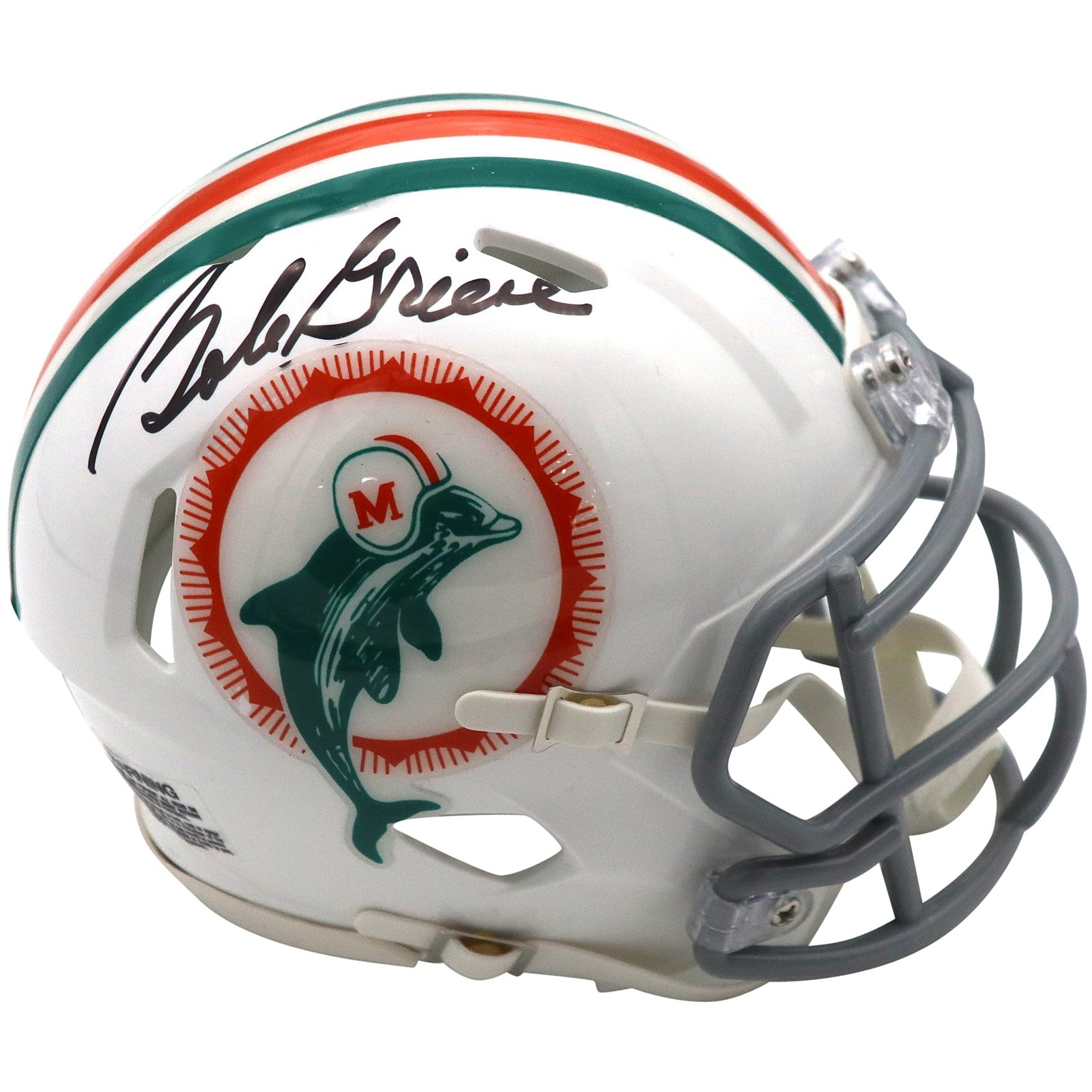 Bob Griese Autographed Miami Dolphins (Throwback 1972) Mini Helmet - JSA Bob Griese Autographed Miami Dolphins (Throwback 1972) Mini Helmet - JSA
