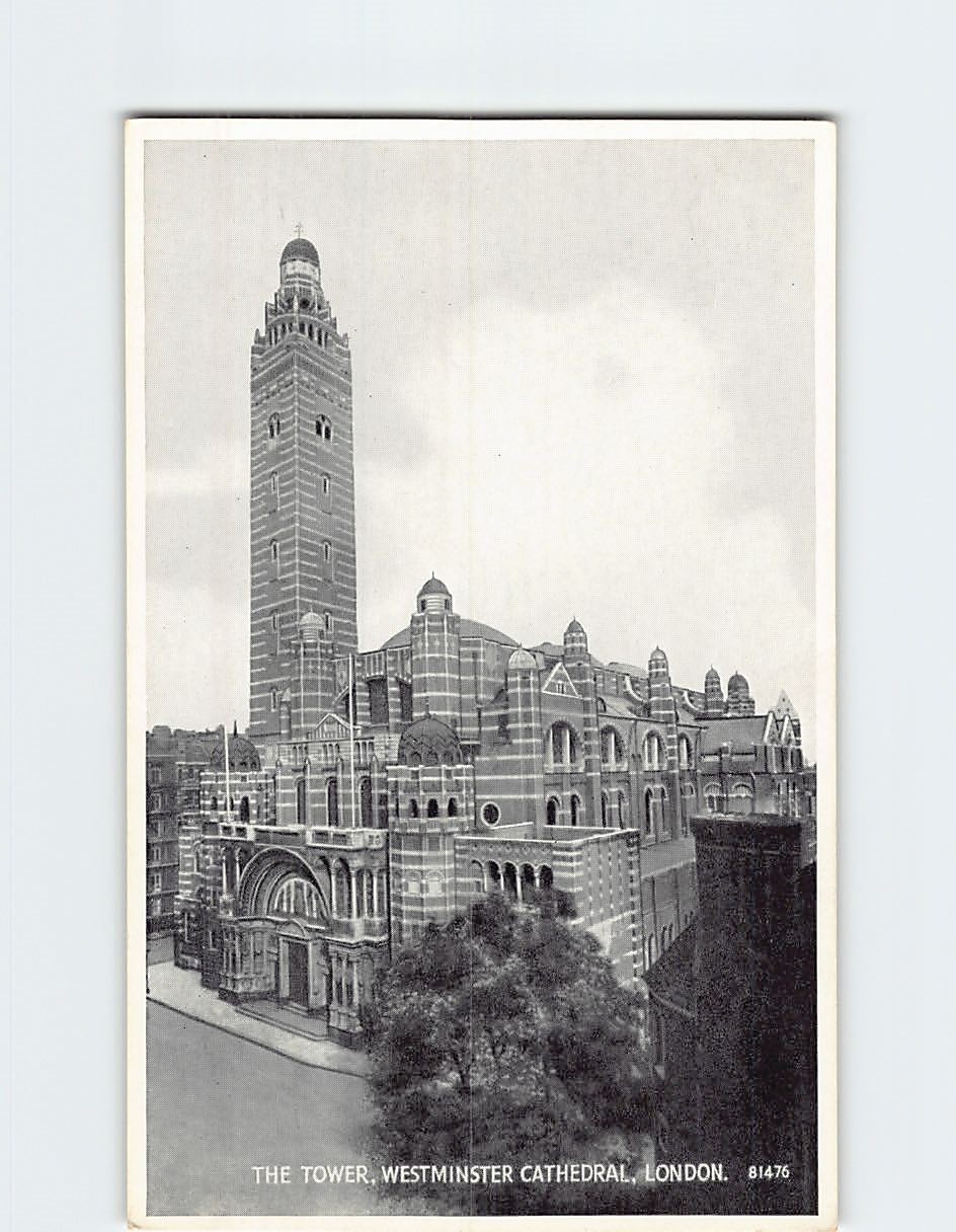 Postcard The Tower Westminster Cathedral London England