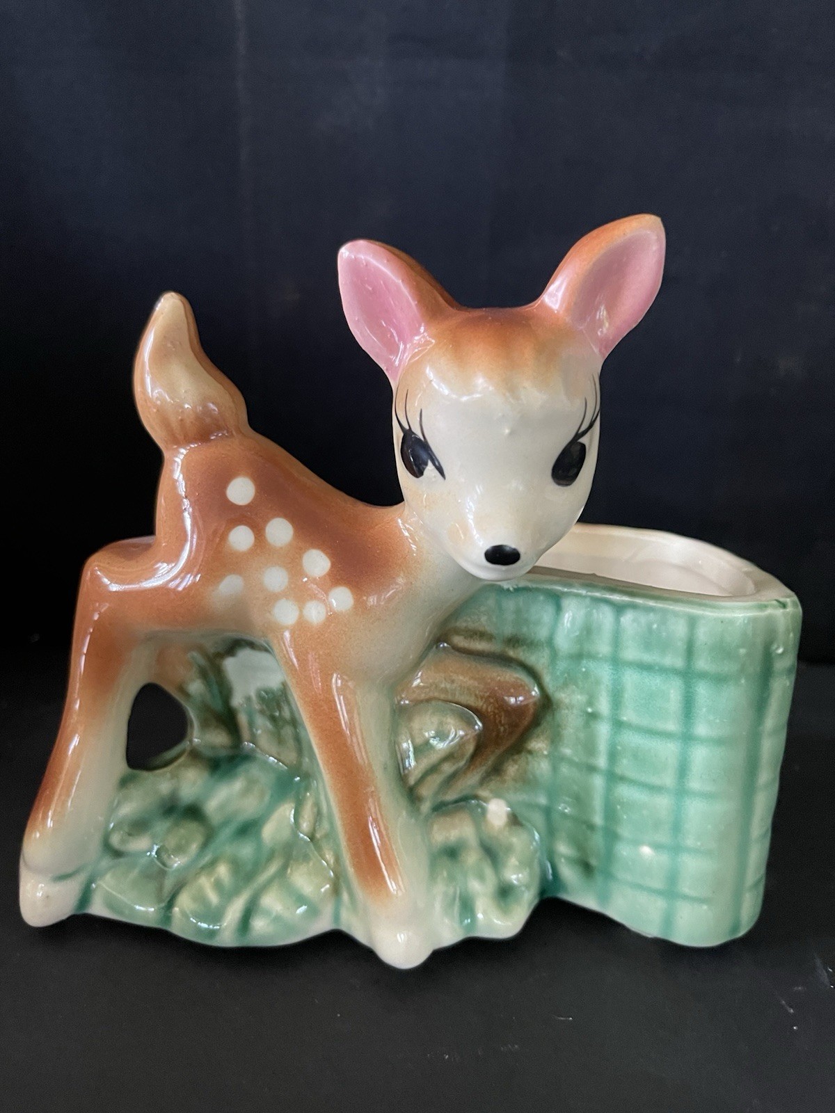 Vintage Ungemach Pottery Ceramic Fawn Deer Planter 1950-60’s  USA