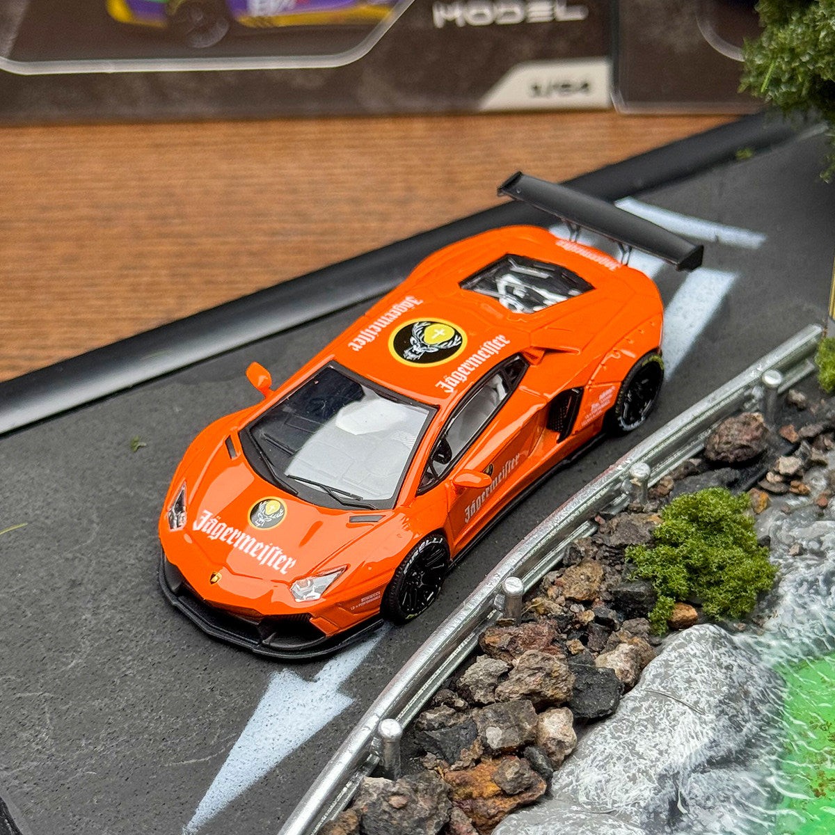 King Model Lamborghini Aventador LP700 Jagermeister 1/64 Diecast Model Car