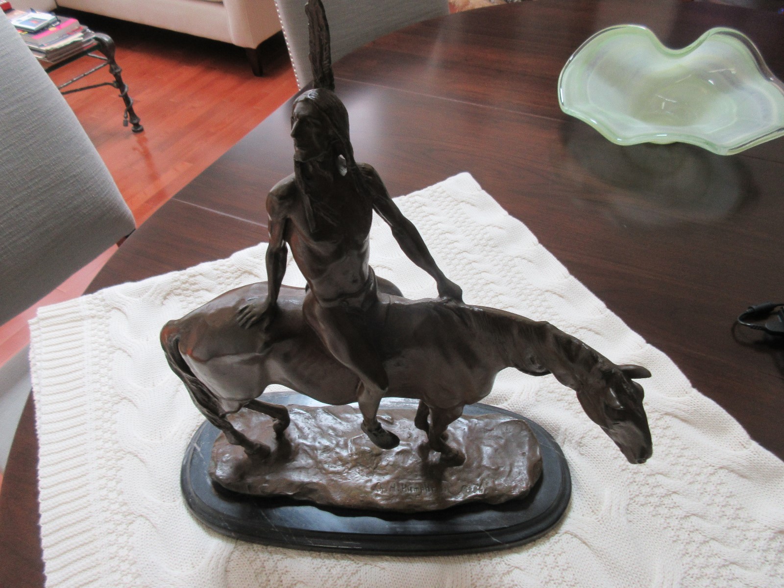 Antique , Charles H. Humpriss , Indian Brave on a Horse , Bronze , Dated 1904 Antique , Charles H. Humpriss , Indian Brave on a Horse , Bronze , Dated 1904