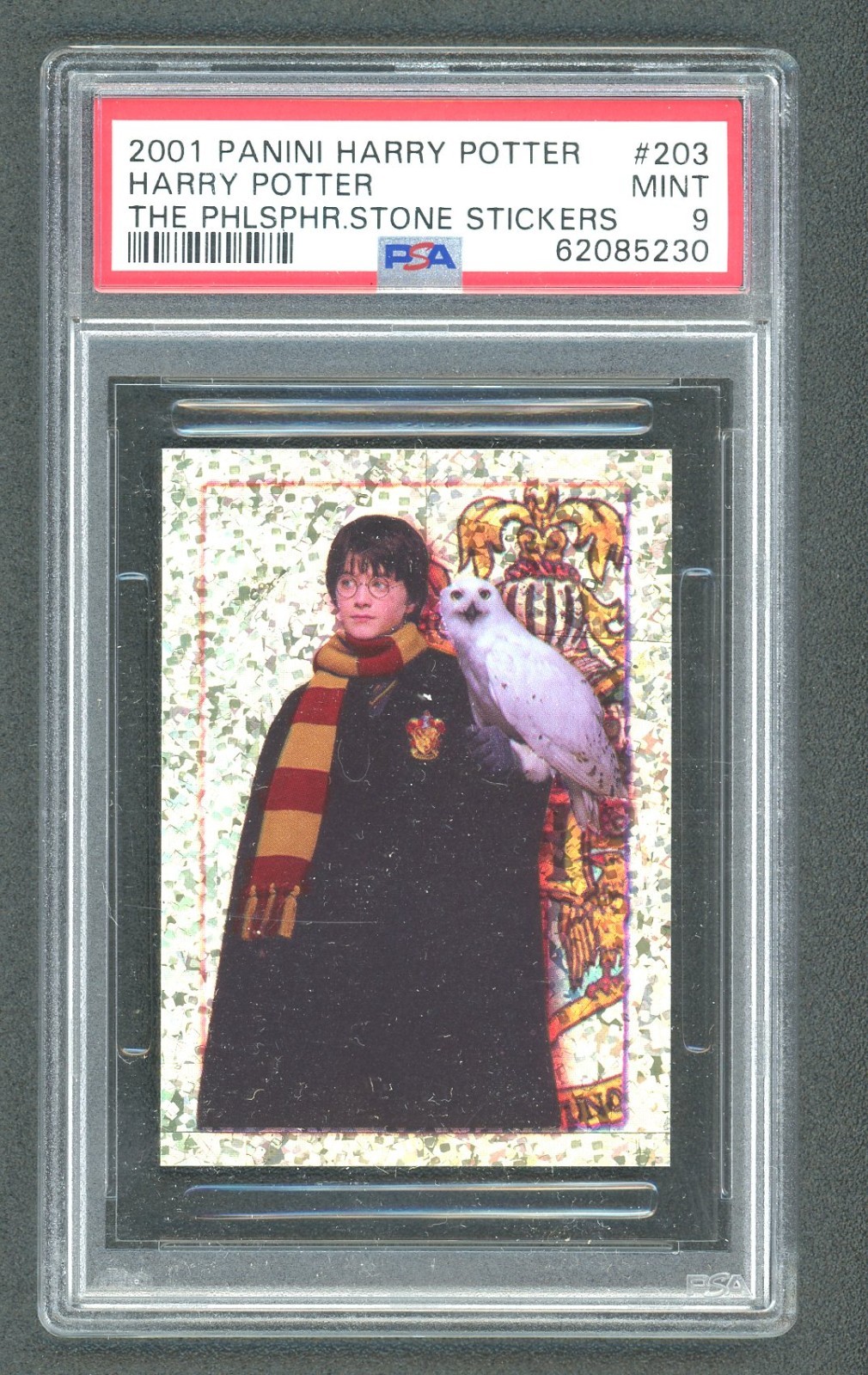 2001 Panini HARRY POTTER HOLO ROOKIE Sticker #203 PSA 9 MINT RARE LOW POP