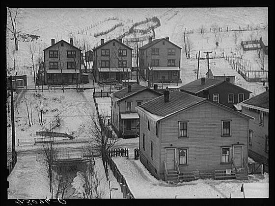 Aliquippa Pennsylvania 1941 Houses on Plan FSA Beaver County Snow Scene